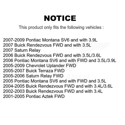 [Avant] Arbre de transmission CV pour Pontiac Montana Chevrolet Uplander Buick Rendezvous Terraza KCV-100214
