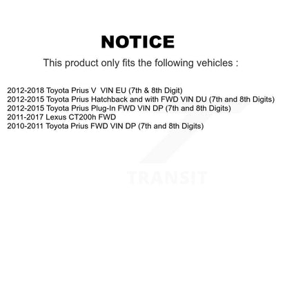 [Avant] Arbre de transmission CV pour Toyota Prius V Lexus CT200h Plug-In KCV-100219
