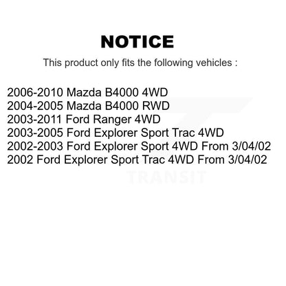 [Avant] Arbre de transmission CV pour Ford Ranger Mazda B4000 Explorer Sport Trac KCV-100259