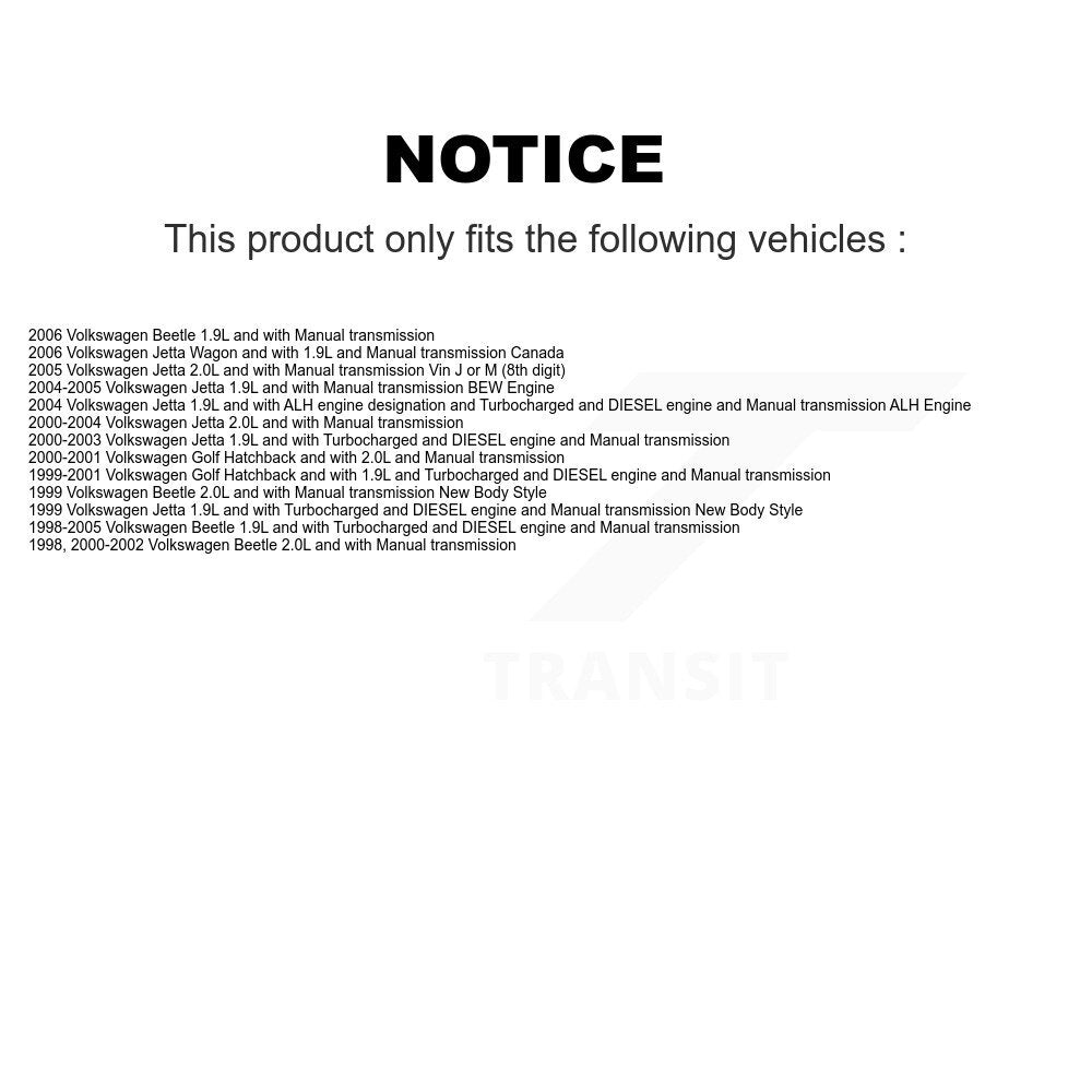 [Avant] Arbre de transmission CV pour Volkswagen Jetta Beetle Golf KCV-100312