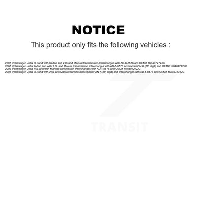 [Avant] Arbre de transmission CV pour Volkswagen Jetta KCV-100319