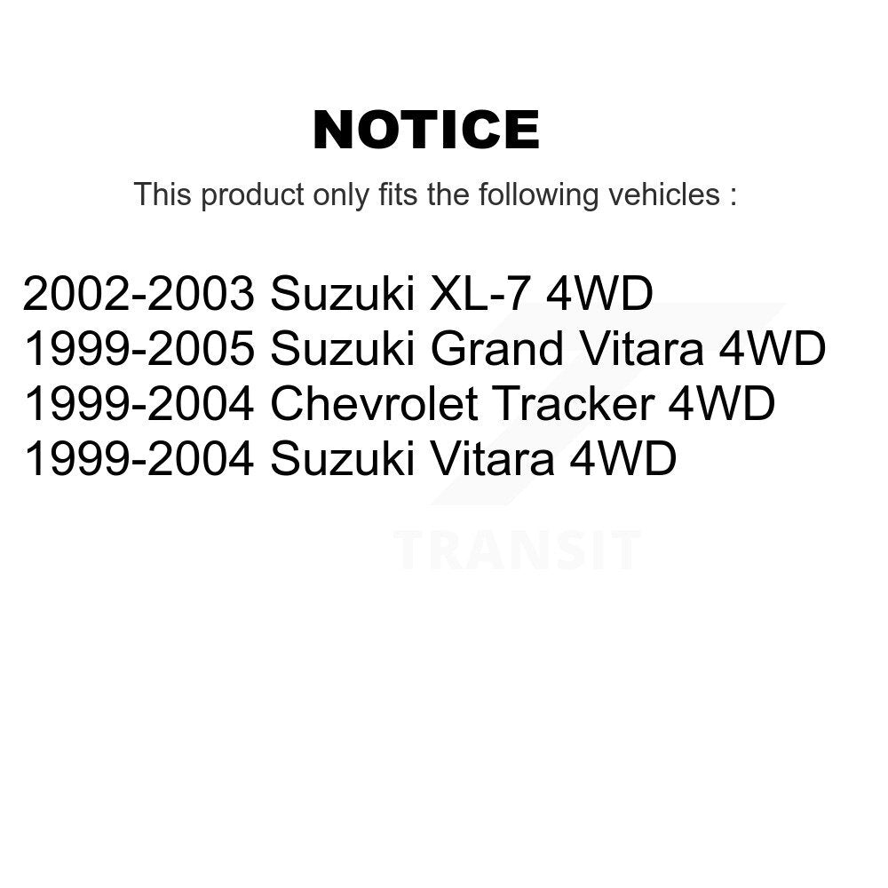 [Avant] Arbre de transmission CV pour Chevrolet Tracker Suzuki Grand Vitara XL-7 4WD KCV-100328