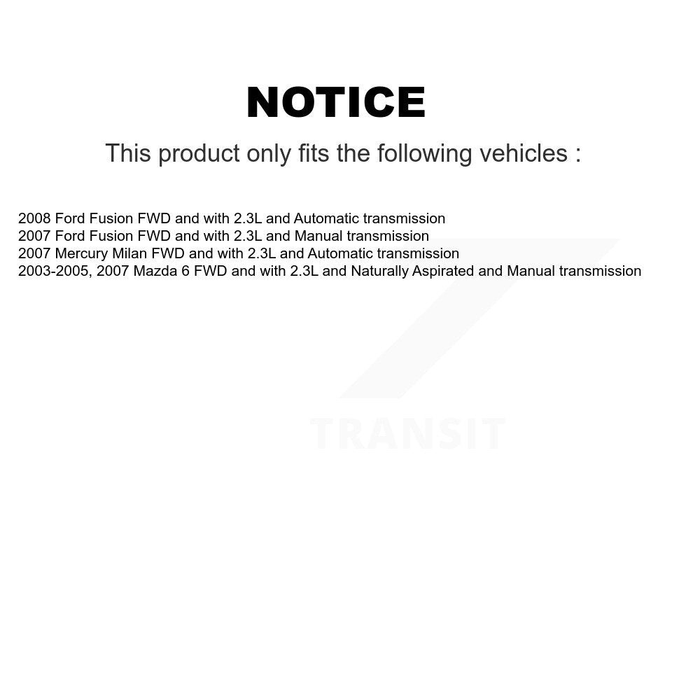 [Avant] Arbre de transmission CV pour Ford Fusion Mazda 6 Mercury Milan KCV-100331