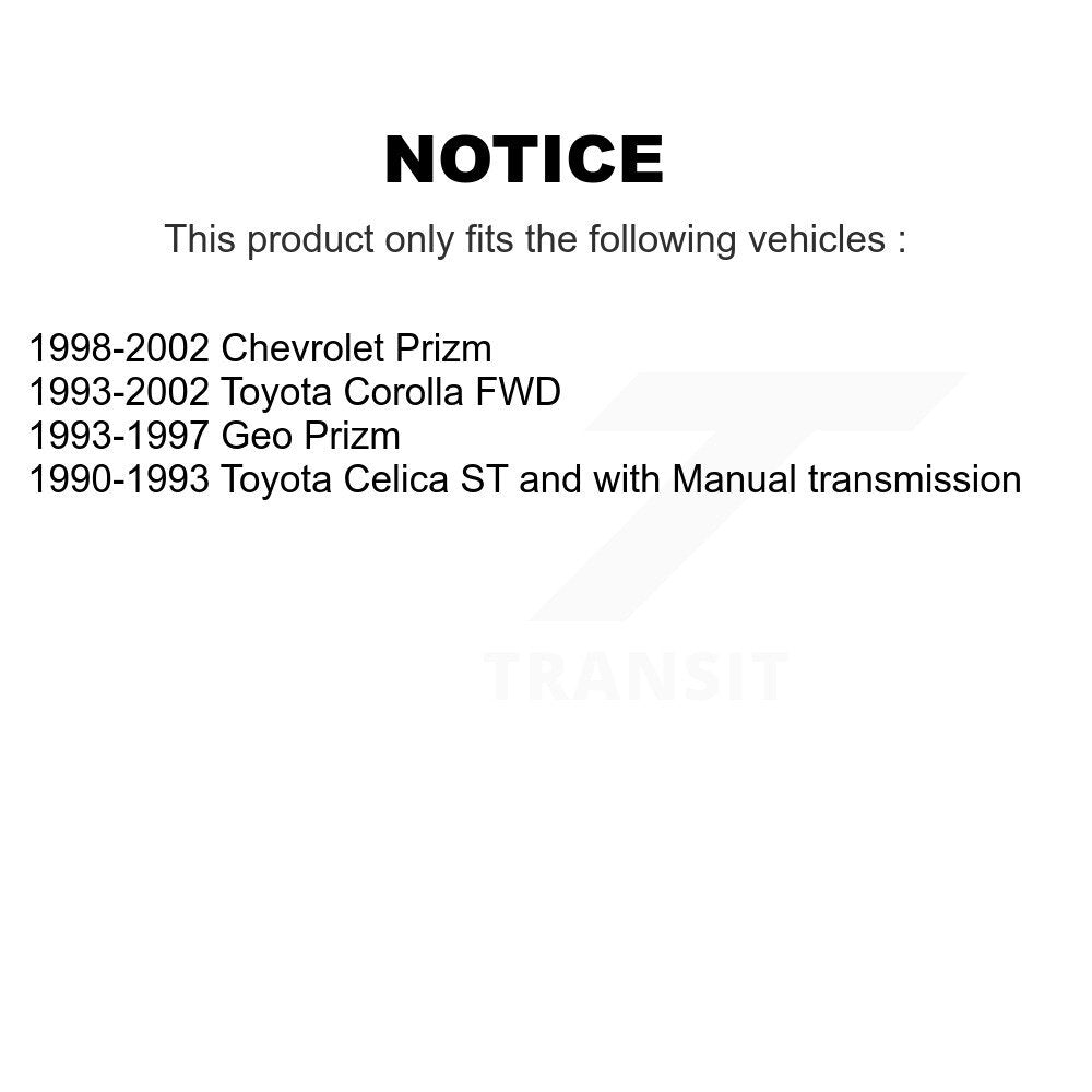 [Avant] Arbre de transmission CV pour Toyota Corolla Celica Prizm Chevrolet Geo KCV-100340