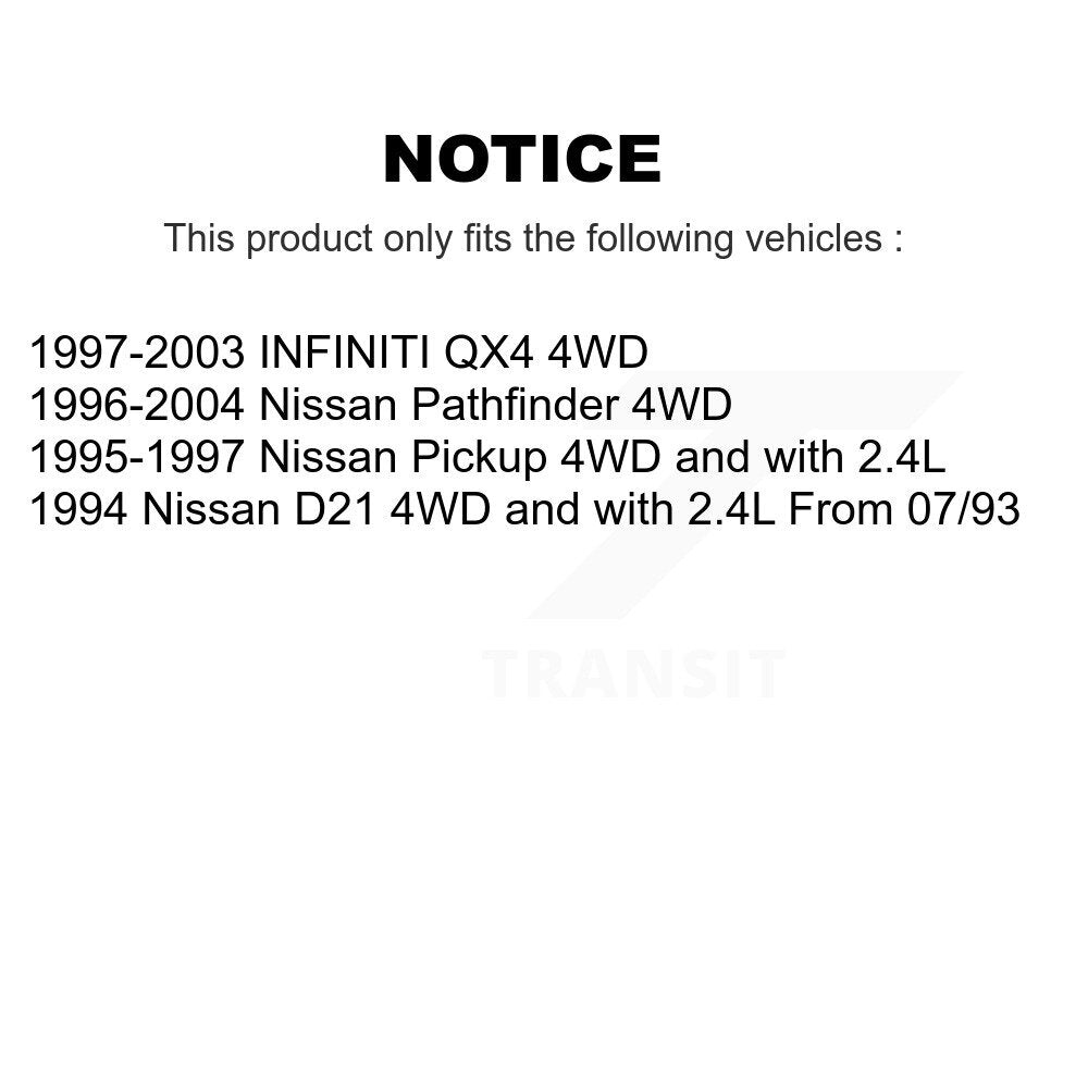 [Avant] Arbre de transmission CV pour Nissan Pathfinder INFINITI QX4 Pickup D21 KCV-100341