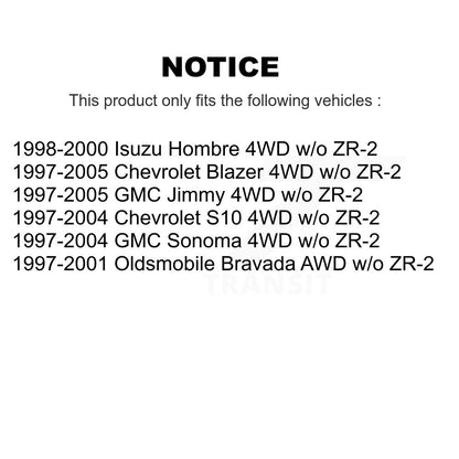 [Avant] Arbre de transmission CV pour Chevrolet GMC Blazer S10 Jimmy Sonoma Isuzu Hombre Oldsmobile KCV-100350