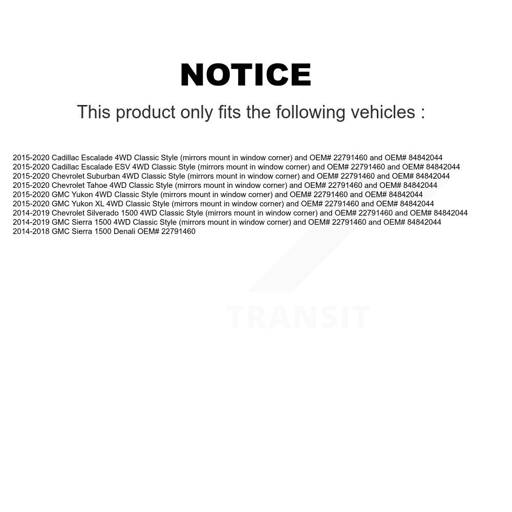 [Avant] Arbre de transmission CV pour GMC Chevrolet Sierra 1500 Silverado Tahoe Yukon Cadillac XL KCV-100359