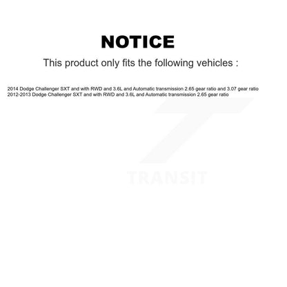 [Arrière] Arbre de transmission CV pour Dodge Challenger SXT with RWD 3.6L Automatic transmission KCV-100384