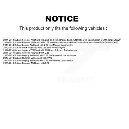 [Arrière] Arbre de transmission CV pour Subaru Forester Impreza Outback Legacy WRX KCV-100387