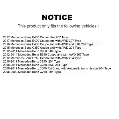 [Arrière] Arbre de transmission CV pour Mercedes-Benz C300 C350 C250 E350 E400 C230 KCV-100395
