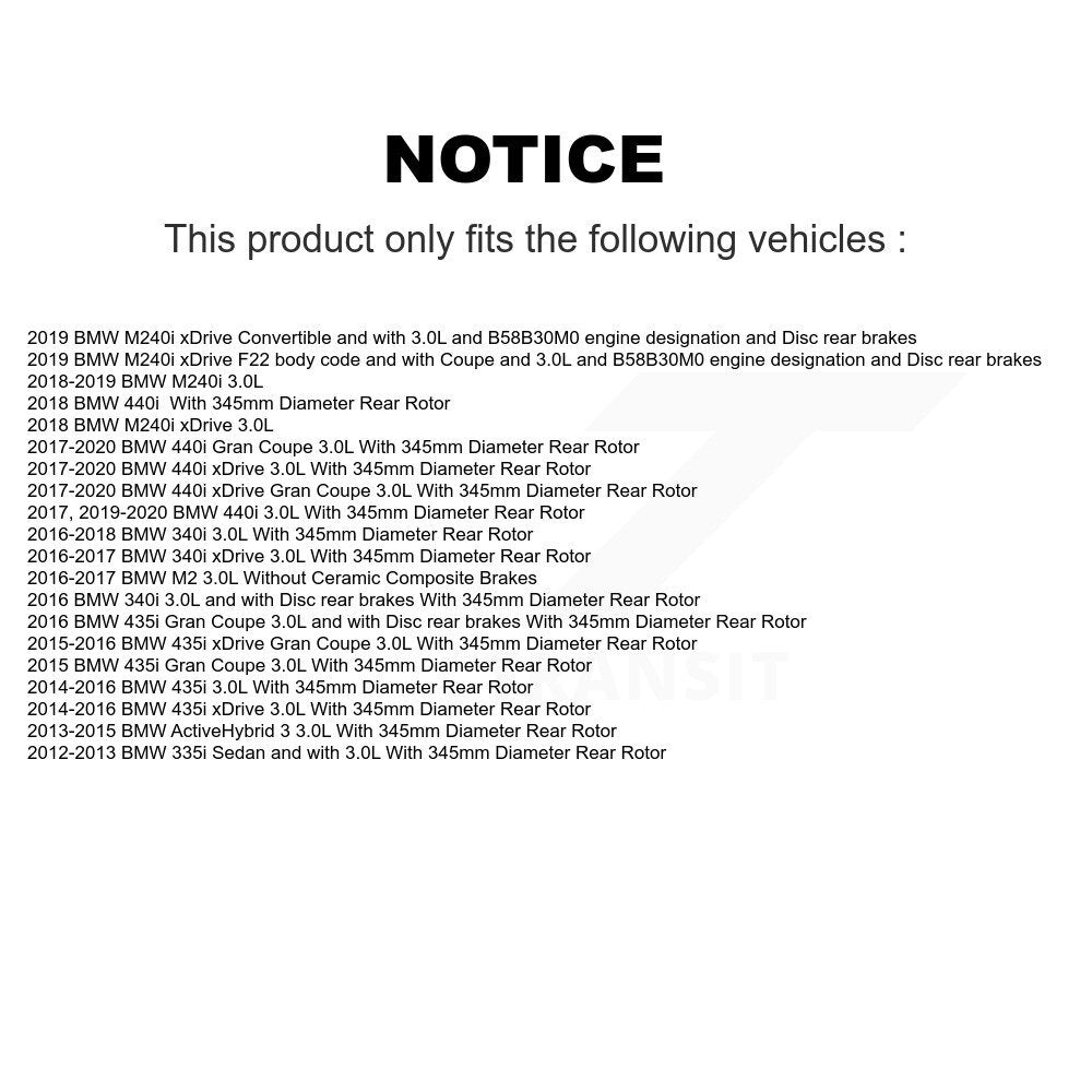 [Avant et Arrière] Plaquette de frein pour BMW 340i xDrive 435i 440i Gran Coupe M2 KCW-100018