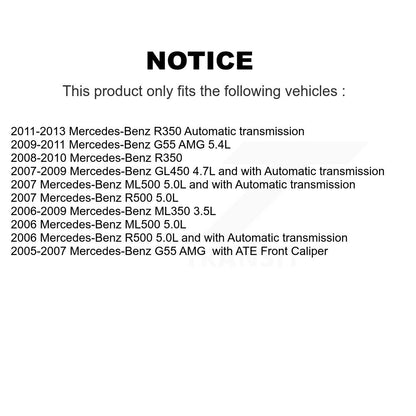 [Avant et Arrière] Plaquette de frein pour Mercedes-Benz ML350 R350 GL450 ML500 G55 KCW-100047
