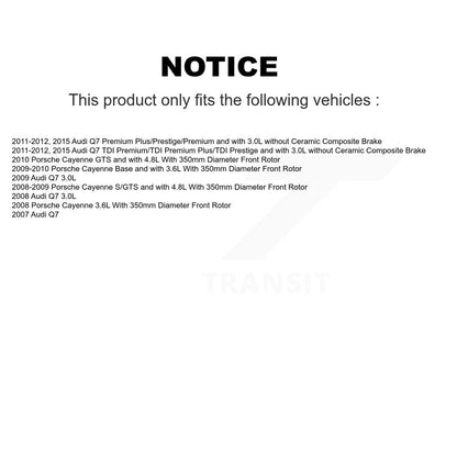 [Avant et Arrière] Plaquette de frein pour Audi Q7 Porsche Cayenne KCW-100060