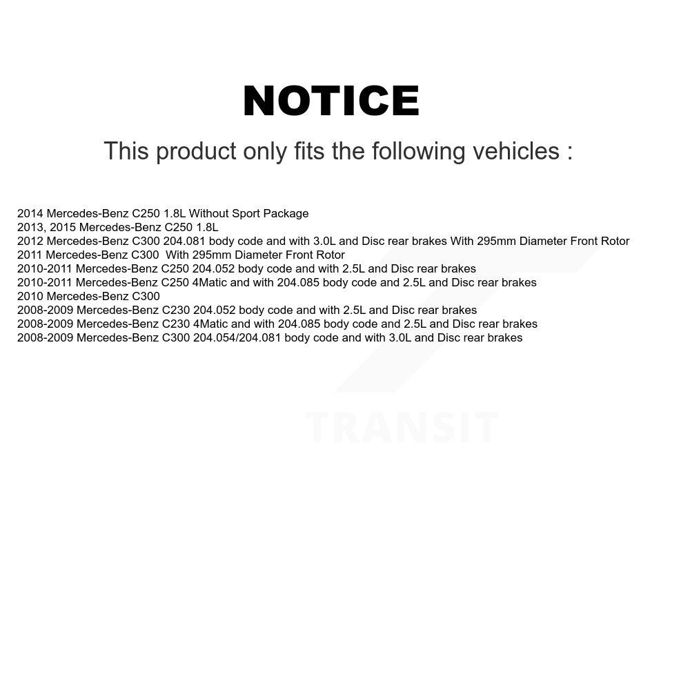 [Avant et Arrière] Plaquette de frein pour Mercedes-Benz C300 C250 C230 KCW-100063