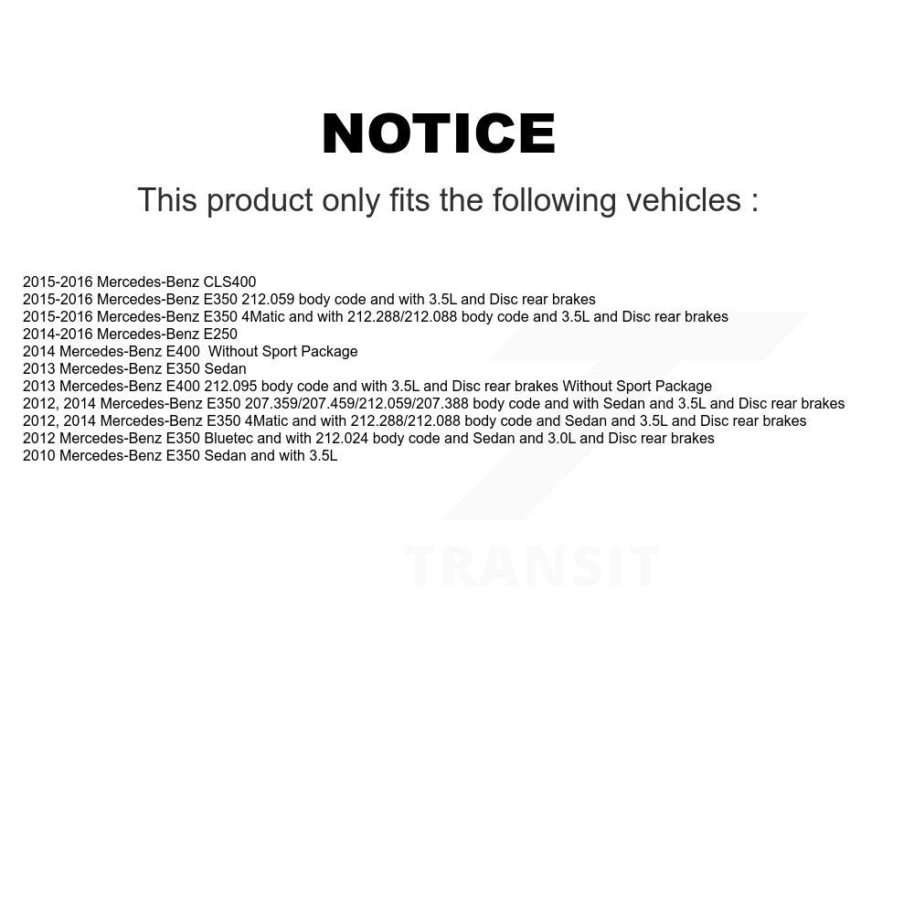 [Avant et Arrière] Plaquette de frein pour Mercedes-Benz E350 E250 CLS400 E400 KCW-100067