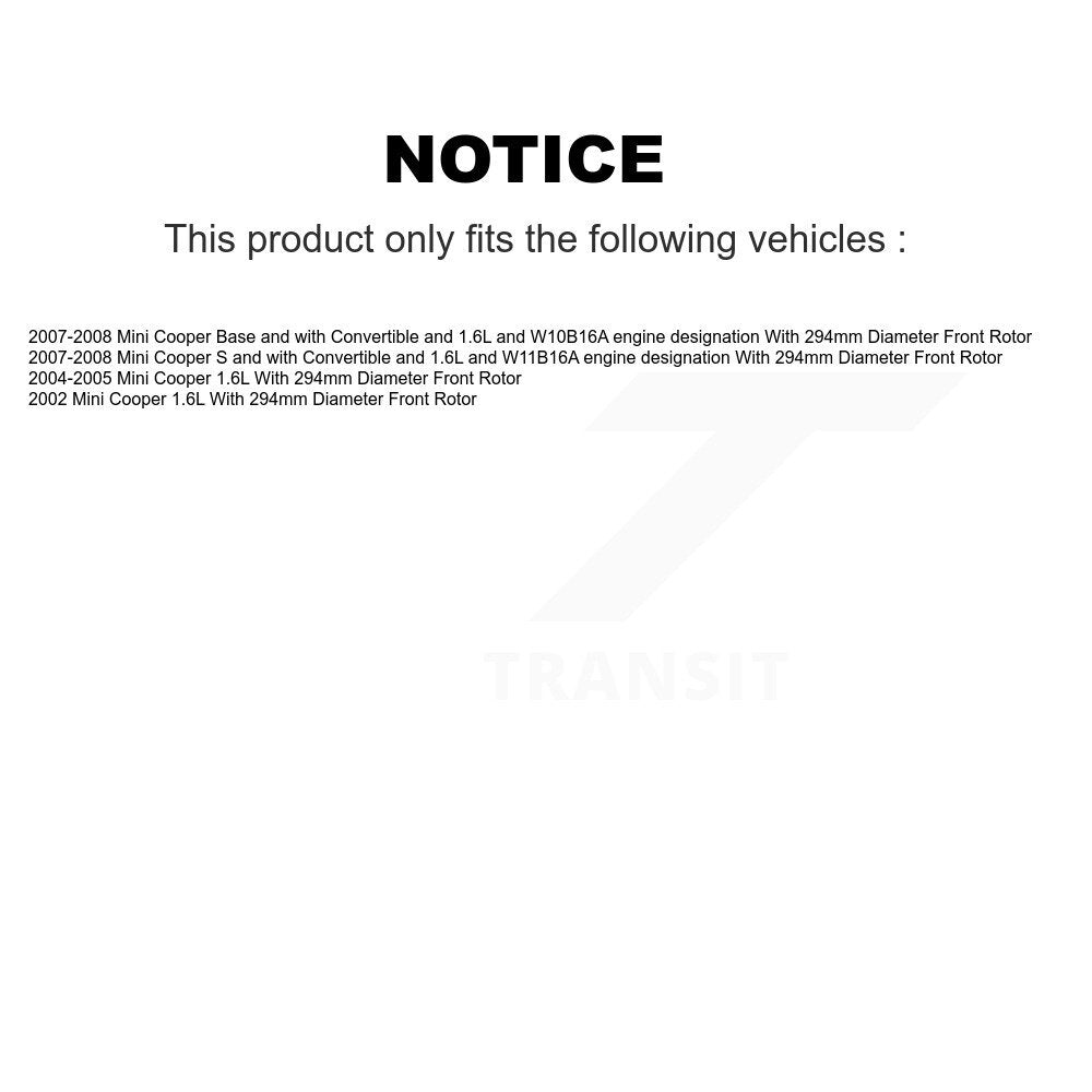 [Avant et Arrière] Plaquette de frein pour Mini Cooper KCW-100129