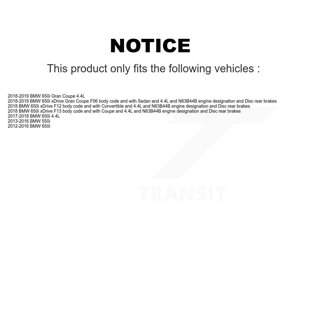 [Avant et Arrière] Plaquette de frein pour BMW 650i xDrive Gran Coupe 550i KCW-100139