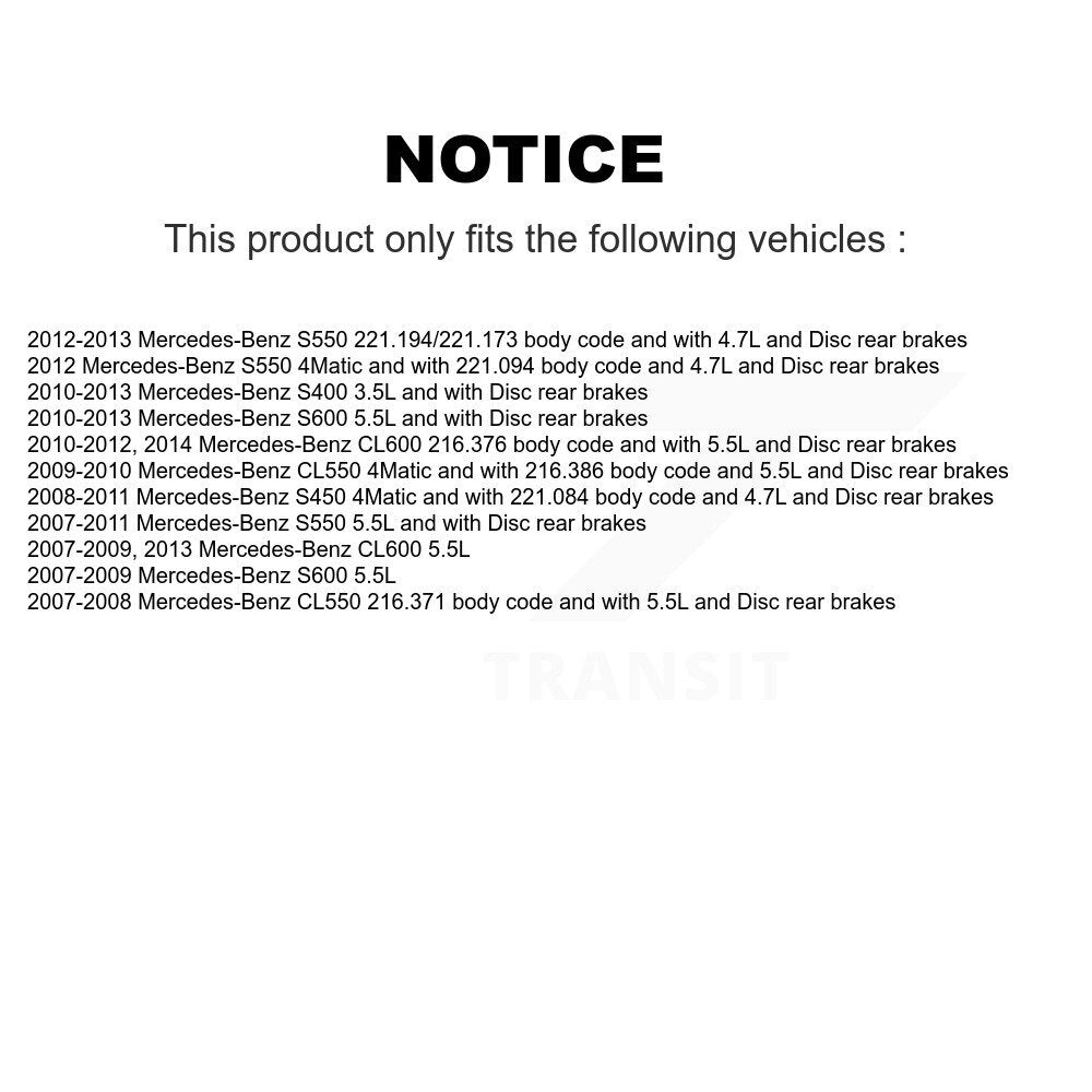 [Avant et Arrière] Plaquette de frein pour Mercedes-Benz S550 S450 CL550 S400 S600 KCW-100216