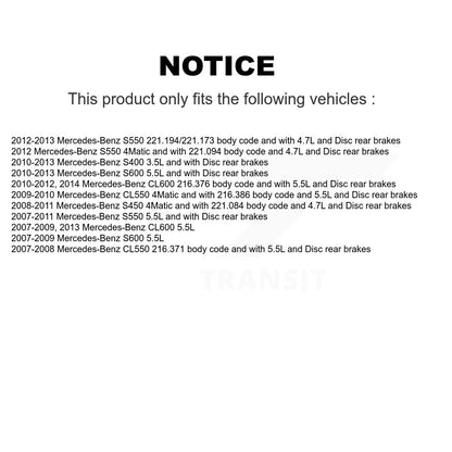 [Avant et Arrière] Plaquette de frein pour Mercedes-Benz S550 S450 CL550 S400 S600 KCW-100216