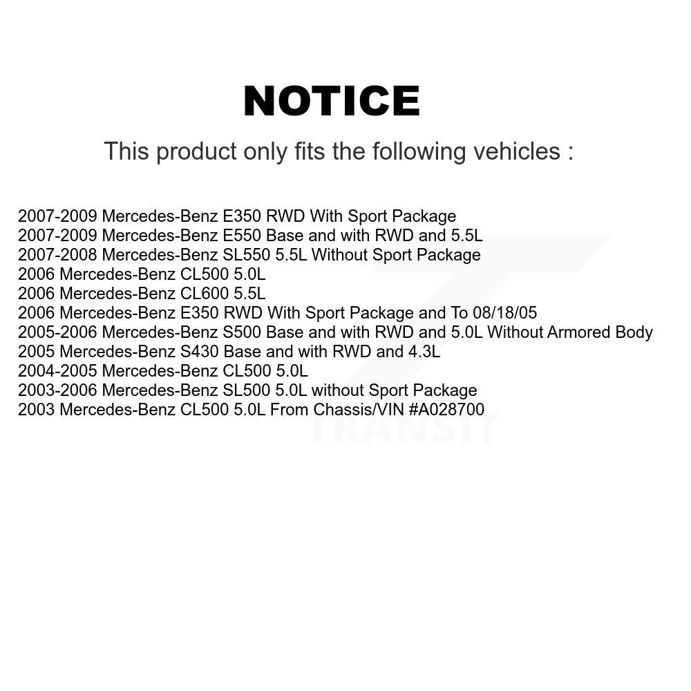 [Avant et Arrière] Plaquette de frein pour Mercedes-Benz E350 SL500 SL550 E550 S500 KCW-100219