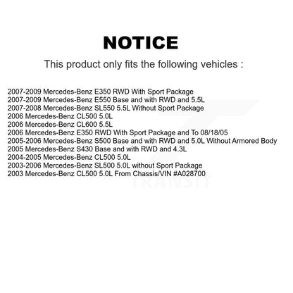 [Avant et Arrière] Plaquette de frein pour Mercedes-Benz E350 SL500 SL550 E550 S500 KCW-100219