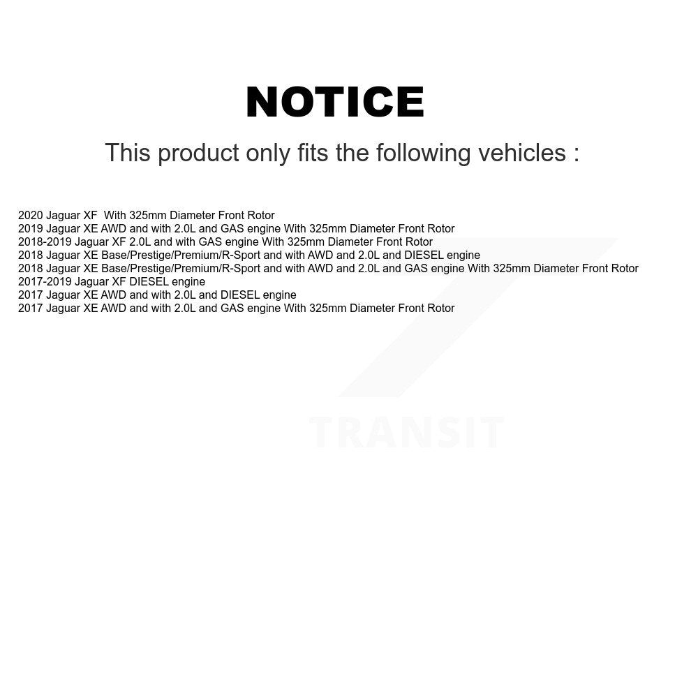 [Avant et Arrière] Plaquette de frein pour Jaguar XE XF KCW-100227