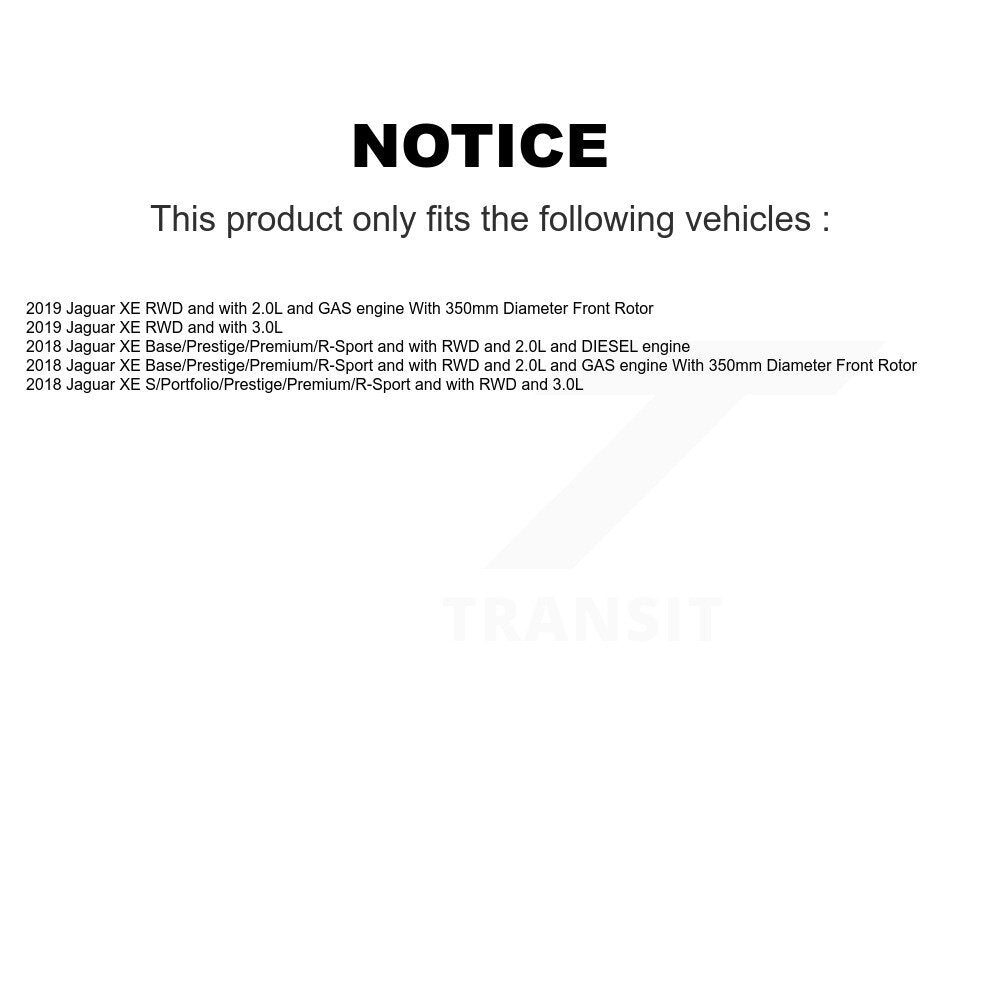 [Avant et Arrière] Plaquette de frein pour Jaguar XE KCW-100228