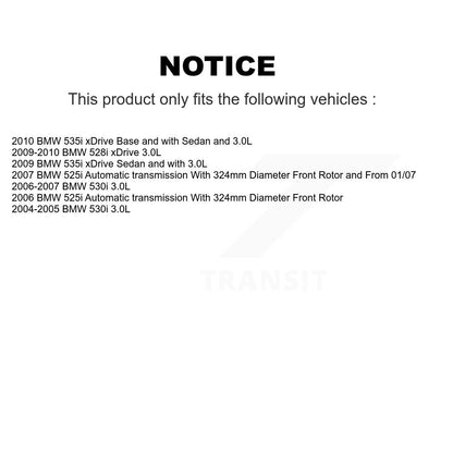 [Avant et Arrière] Plaquette de frein pour BMW 530i 528i xDrive 525i 535i KCW-100346