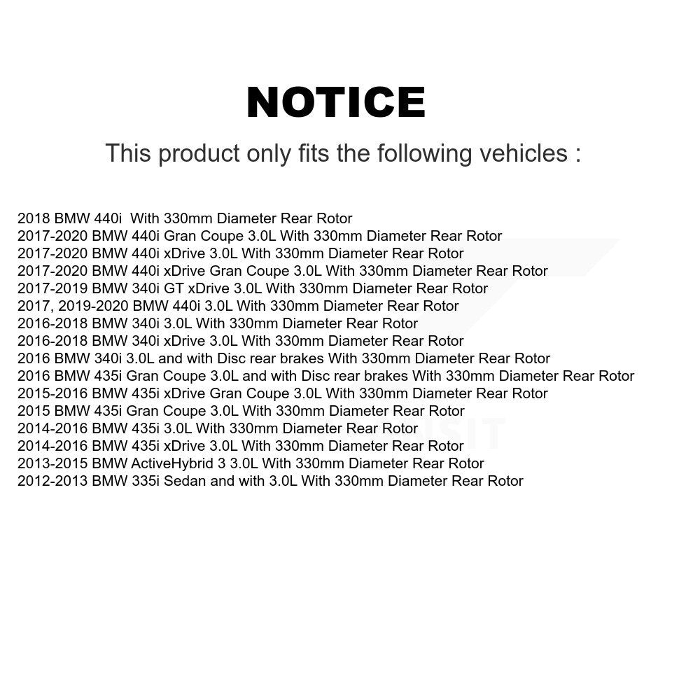 [Avant et Arrière] Plaquette de frein pour BMW 340i xDrive 435i 440i Gran GT KCW-100407