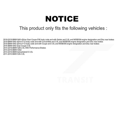 [Avant] Plaquette de frein pour BMW 535i 640i Gran Coupe xDrive 528i 535d 5 KCW-100450
