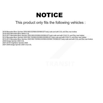 [Avant] Plaquette de frein pour Mercedes-Benz Sprinter 2500 Metris KCW-100500