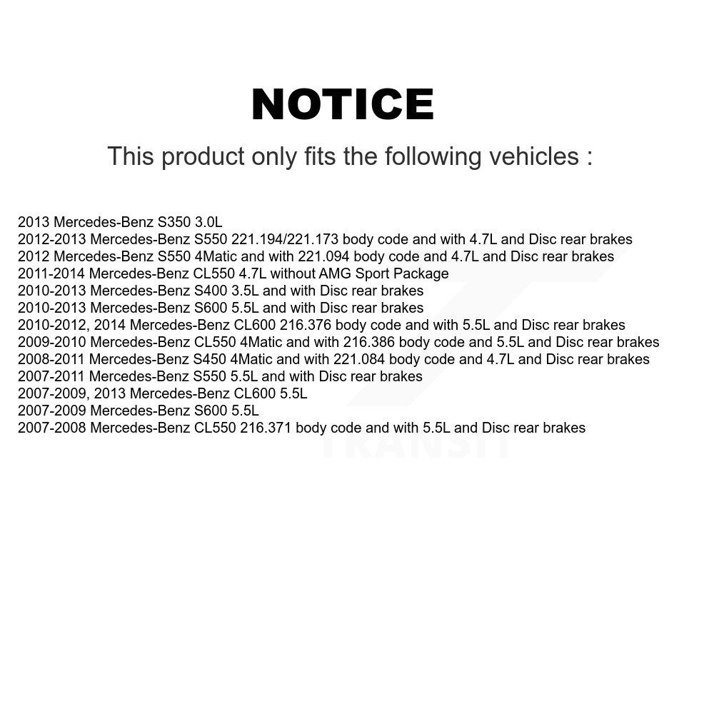 [Avant] Plaquette de frein pour Mercedes-Benz S550 S450 CL550 S400 S600 S350 KCW-100502