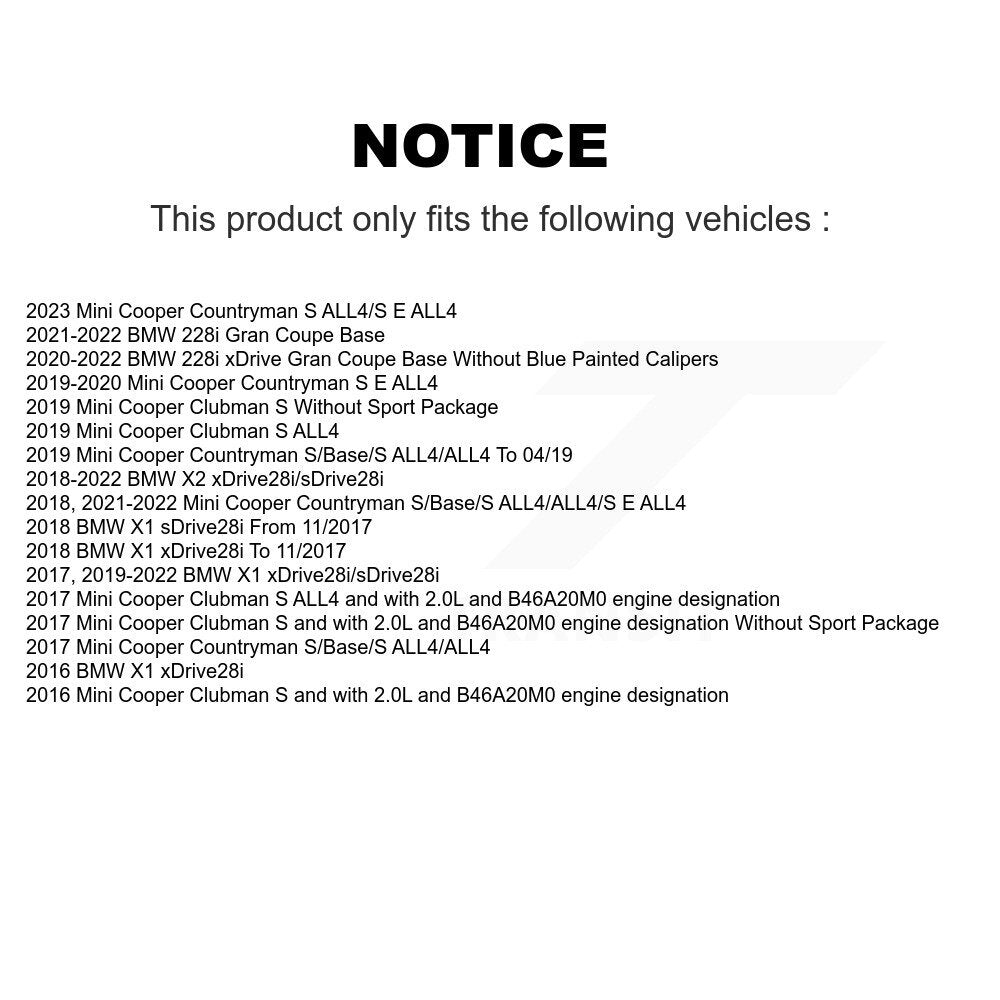 [Avant] Plaquette de frein pour BMW X1 Mini Cooper Countryman X2 Clubman 228i KCW-100504