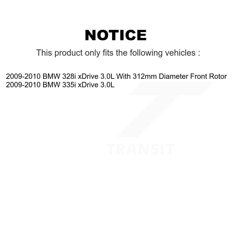 [Avant] Plaquette de frein pour 2009-2010 BMW 328i xDrive 335i 3.0L KCW-100572