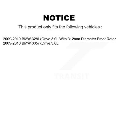[Avant] Plaquette de frein pour 2009-2010 BMW 328i xDrive 335i 3.0L KCW-100572