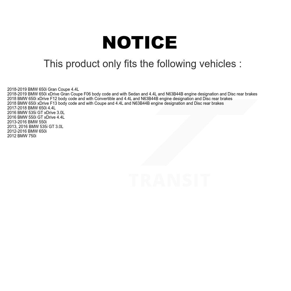 [Avant] Plaquette de frein pour BMW 650i xDrive Gran Coupe 550i 750i GT KCW-100666