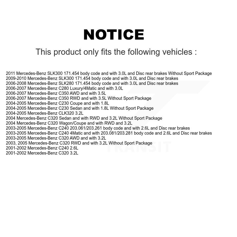 [Avant] Plaquette de frein pour Mercedes-Benz C240 C230 C280 C320 SLK280 KCW-100673