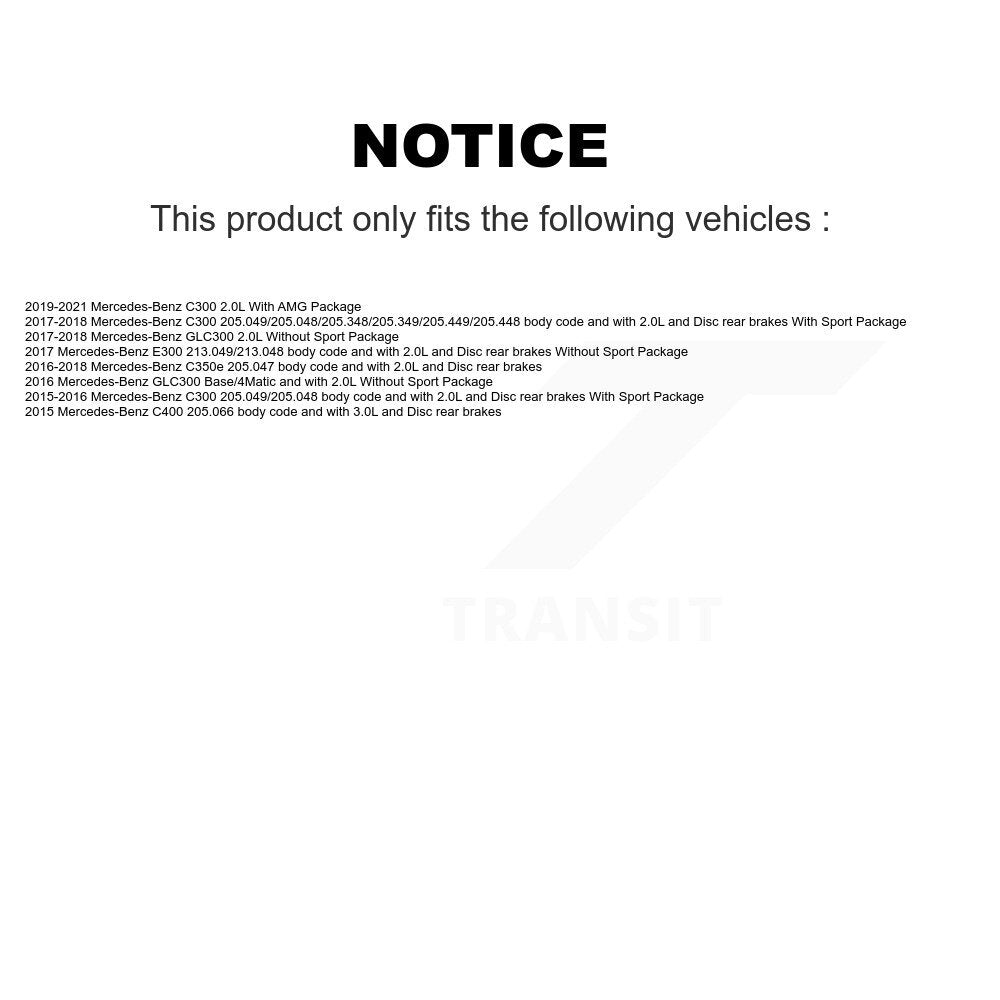 [Avant] Plaquette de frein pour Mercedes-Benz C300 GLC300 E300 C400 E350 KCW-100695