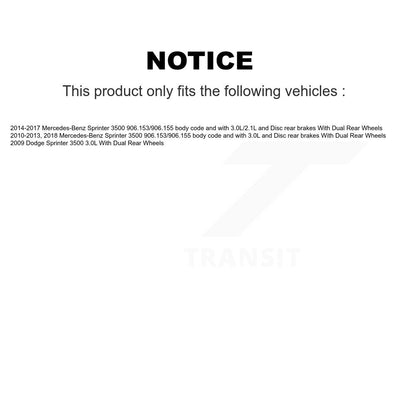 [Arrière] Plaquette de frein pour Sprinter 3500 Mercedes-Benz Dodge KCW-100814