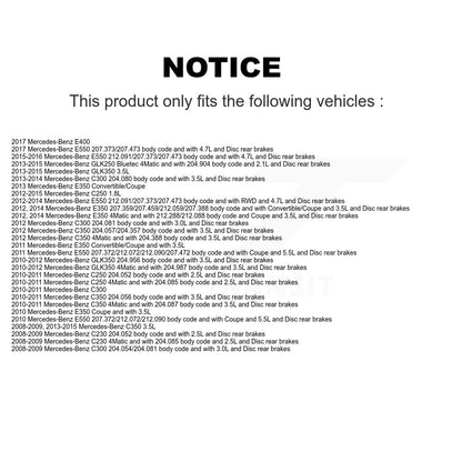 [Arrière] Plaquette de frein pour Mercedes-Benz C300 GLK350 GLK250 E350 C350 KCW-100846
