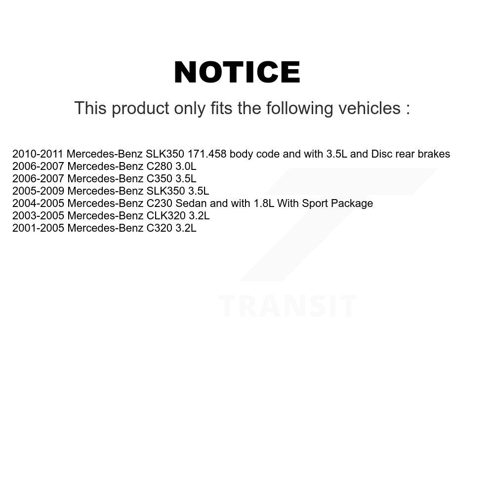 [Arrière] Plaquette de frein pour Mercedes-Benz SLK350 C230 C280 CLK320 C320 KCW-100849