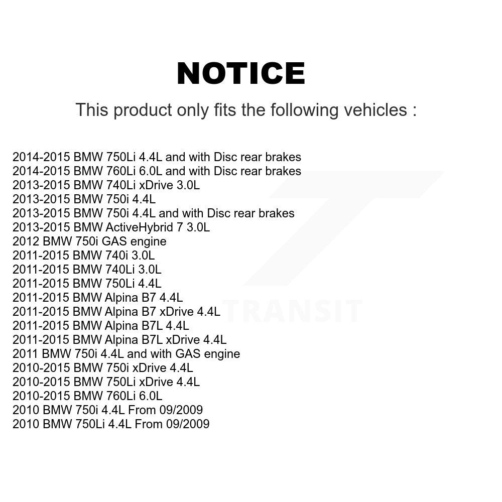 [Arrière] Plaquette de frein pour BMW 750i xDrive 750Li 740Li Alpina B7 760Li 7 KCW-100854