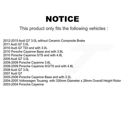 [Arrière] Plaquette de frein pour Audi Q7 Porsche Cayenne Volkswagen Touareg KCW-100860