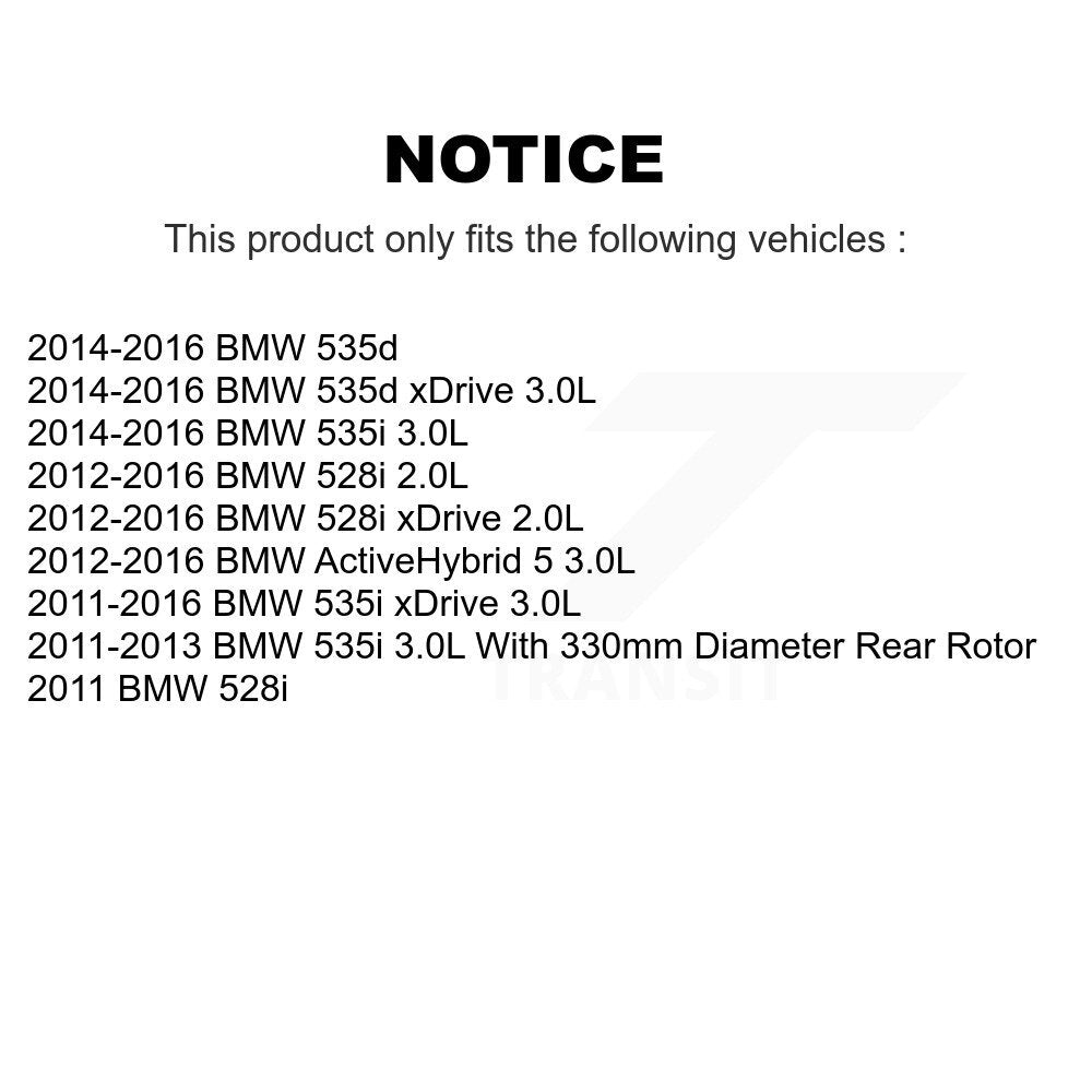 [Arrière] Plaquette de frein pour BMW 535i xDrive 528i 535d ActiveHybrid 5 KCW-100952