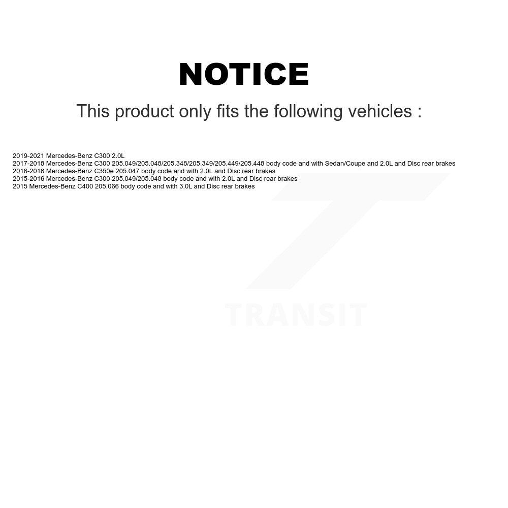 [Arrière] Plaquette de frein pour Mercedes-Benz C300 C400 C350e KCW-100997