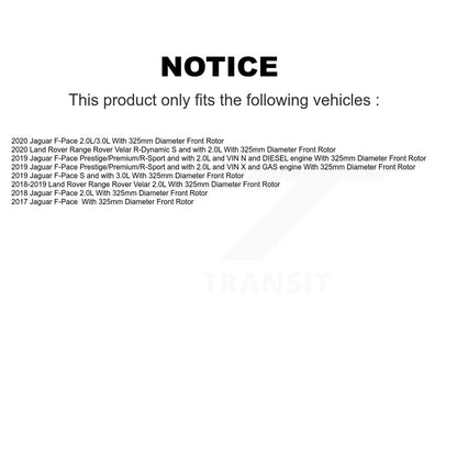 [Avant et Arrière] Plaquette de frein pour Jaguar F-Pace Land Rover Range Velar KCW-101075