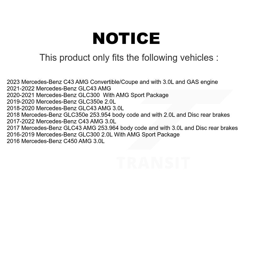 [Avant et Arrière] Plaquette de frein pour Mercedes-Benz GLC300 C43 AMG GLC43 C450 KCW-101086