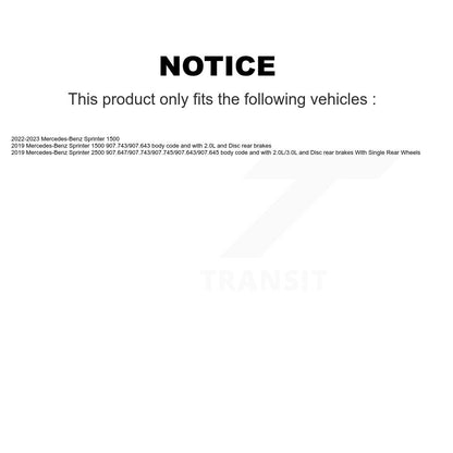 [Avant et Arrière] Plaquette de frein pour Mercedes-Benz Sprinter 2500 1500 KCW-101133