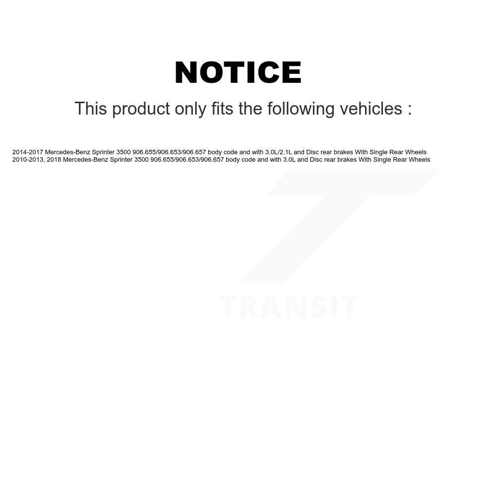 [Avant et Arrière] Plaquette de frein pour Mercedes-Benz Sprinter 3500 KCW-101146
