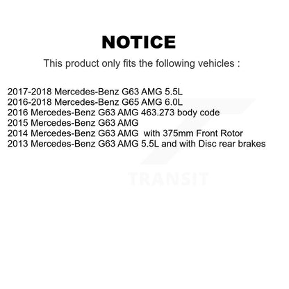 [Avant et Arrière] Plaquette de frein pour Mercedes-Benz G63 AMG G65 KCW-101154